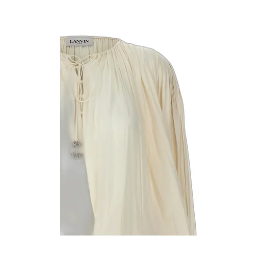 Pleated Drop-Shoulder Kaftan