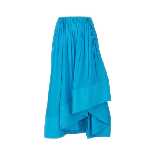 Ruffled Hem Pleated Skirt