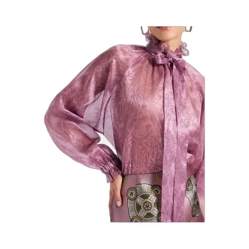 Cerere Ruffled High-Neck Blouse