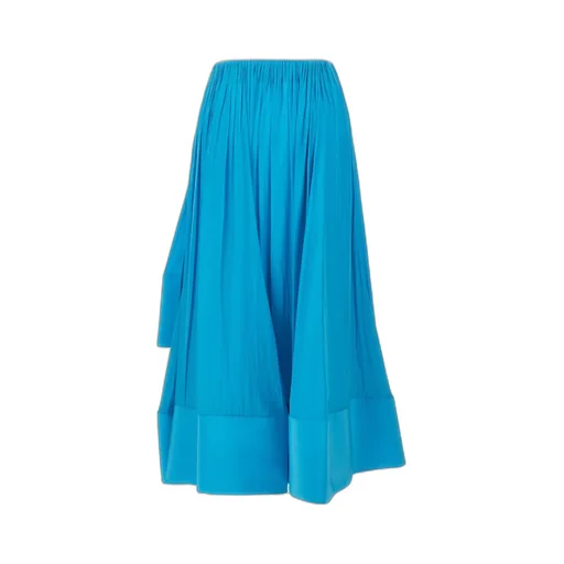 Ruffled Hem Pleated Skirt