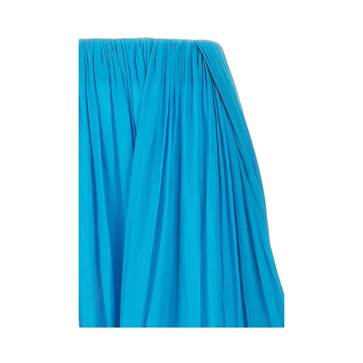 Ruffled Hem Pleated Skirt
