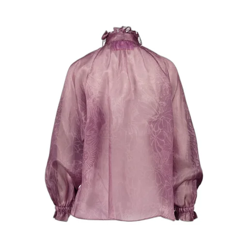 Cerere Ruffled High-Neck Blouse