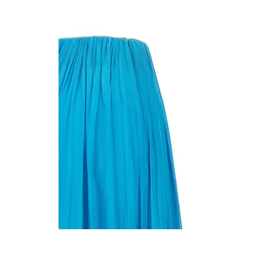Ruffled Hem Pleated Skirt