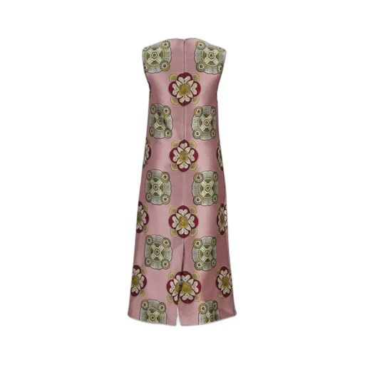 Floral-Print Sleeveless Midi Dress