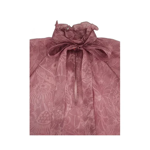 Cerere Ruffled High-Neck Blouse