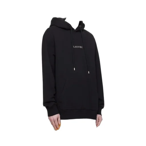Logo Embroidered Drawstring Hoodie