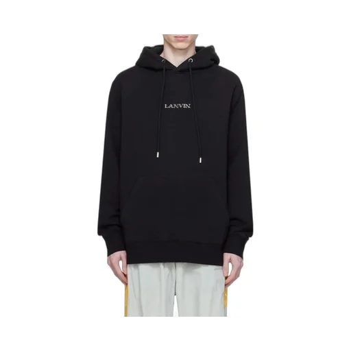 Logo Embroidered Drawstring Hoodie