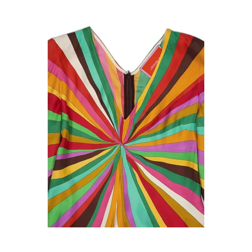 Rainbow-Print Maxi Dress