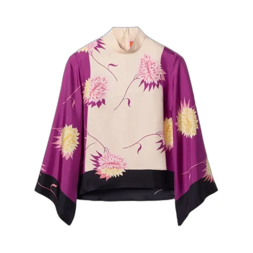 PlacÉE Floral Silk Top