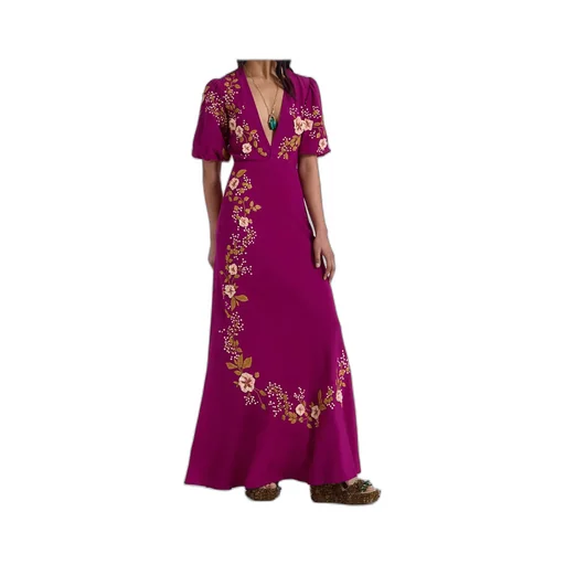 Silk V-Neck Dress