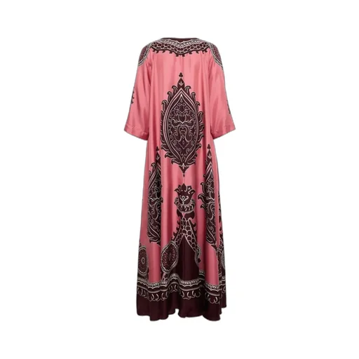 Embroidered V Neck Dress