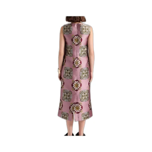 Floral-Print Sleeveless Midi Dress