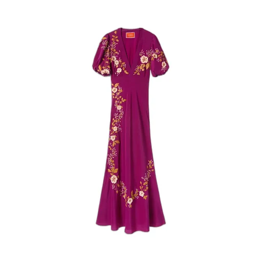 Silk V-Neck Dress