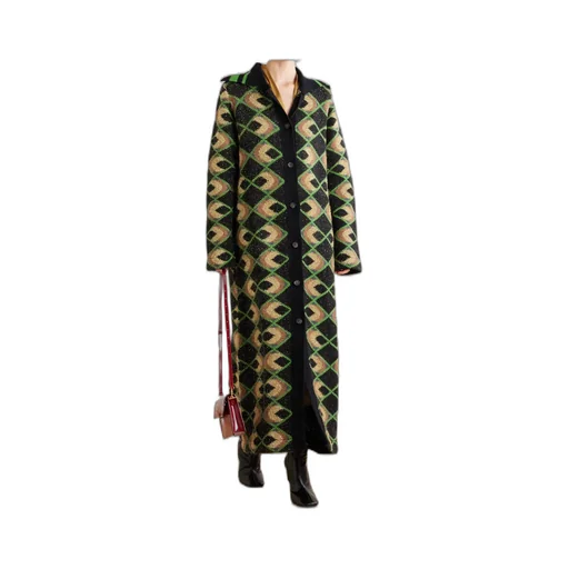 Geometric-Pattern Coat