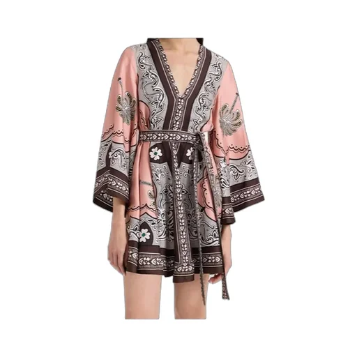 Printed Wrap Dress