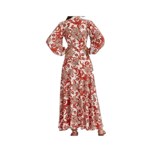 Camerino Abstract-Pattern Silk Dress
