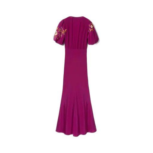 Silk V-Neck Dress