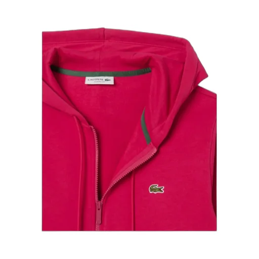 Logo Patch Zip-Up Drawstring Hoodie