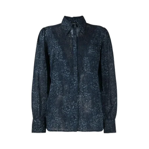 Lace-Trimmed Semi-Sheer Top