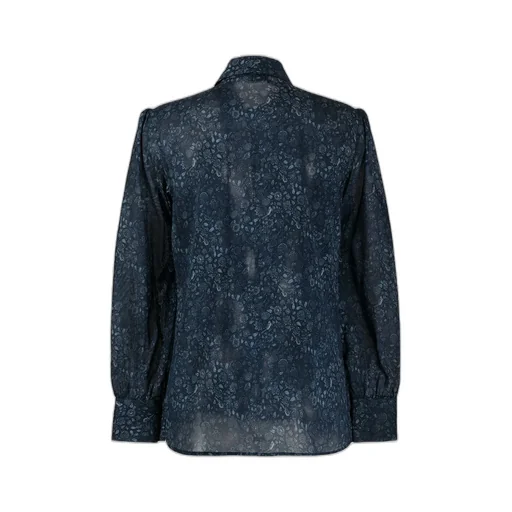 Lace-Trimmed Semi-Sheer Top