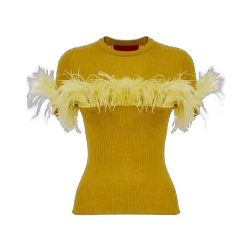 T-Shirt With Feather Detail