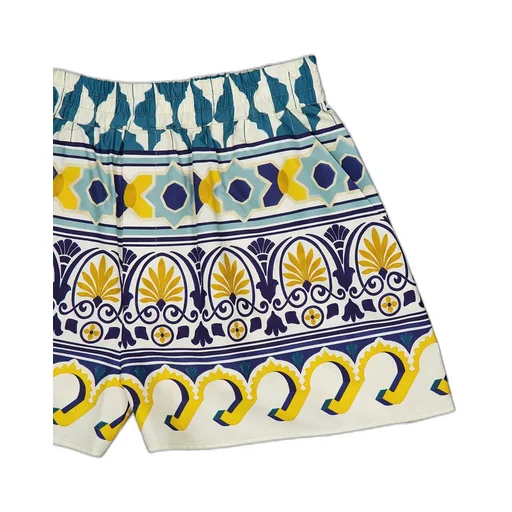 Abstract Pattern Cotton Shorts