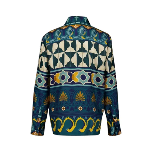 Boy Graphic-Printed Satin Shirt