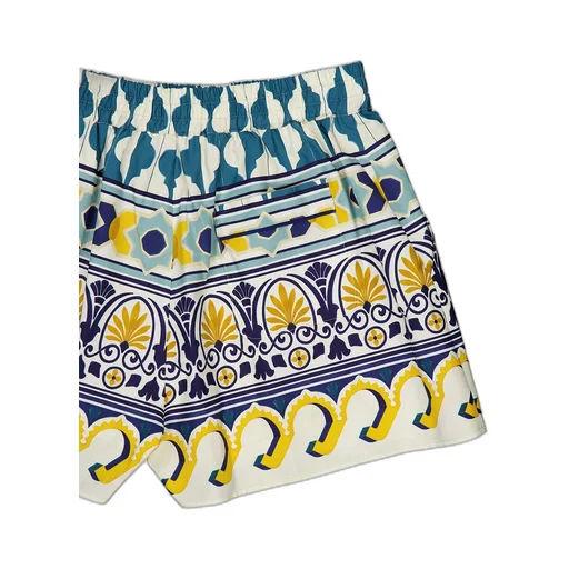 Abstract Pattern Cotton Shorts