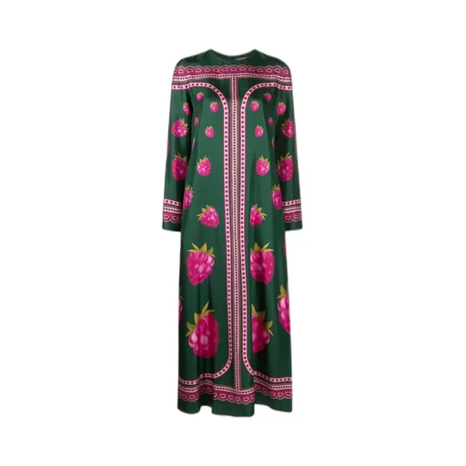 Lampone Printed Long Sleeve Swing Dress