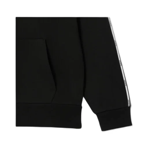 Tape-Trimmed Cotton Hoodie