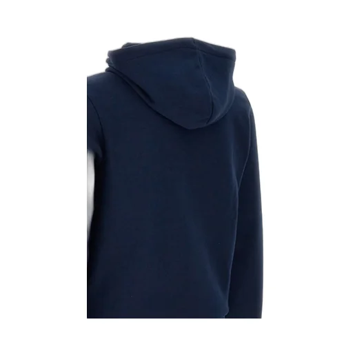 Logo Patch Zip-Up Drawstring Hoodie