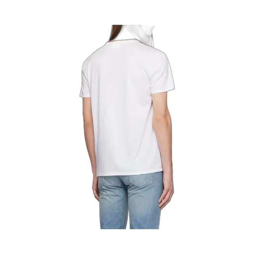 Logo-Patch V-Neck Cotton T-Shirt