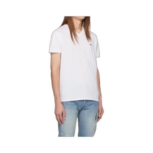 Logo-Patch V-Neck Cotton T-Shirt