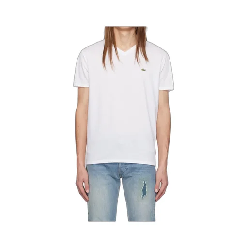Logo-Patch V-Neck Cotton T-Shirt