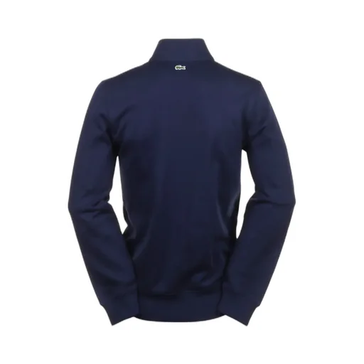 High-Neck Zip-Up Printed Sweatshirt