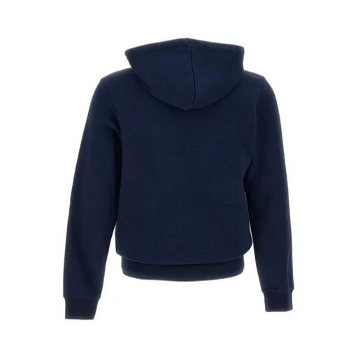 Logo Patch Zip-Up Drawstring Hoodie