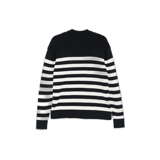 Button Detail Striped Sweater