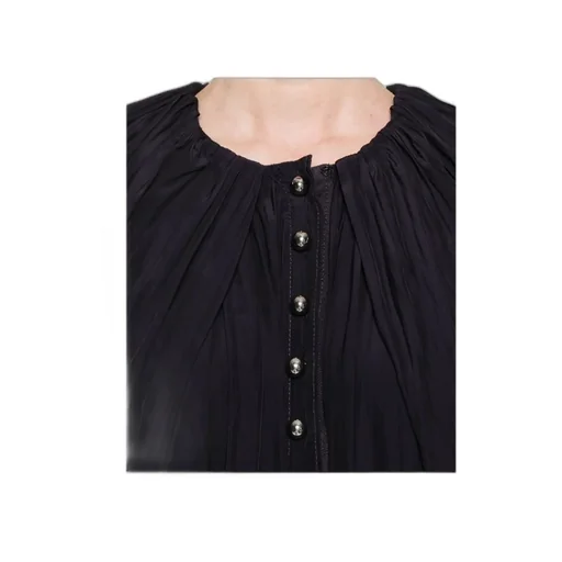 Pleated Button-Front Mini Dress
