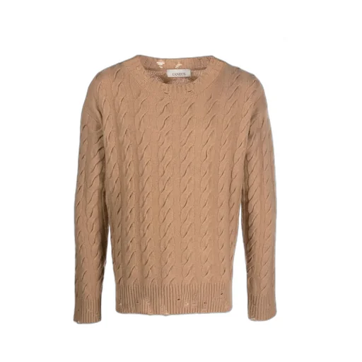 Cable-Knit Crew Neck Sweater