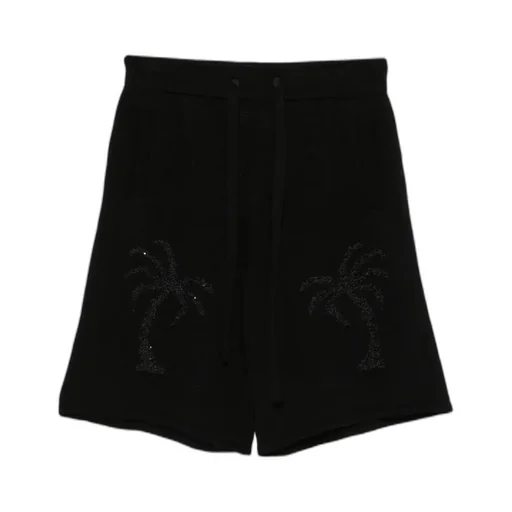 Sequin Detailed Knitted Bermuda Shorts
