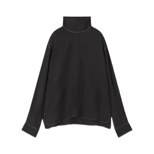 Contrast-Stitching Shirt