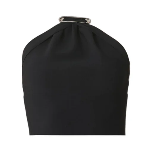 Halterneck Dress With Ruffled Hem