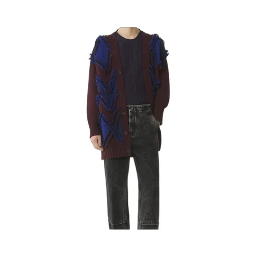 Patterned-Jacquard Cardigan