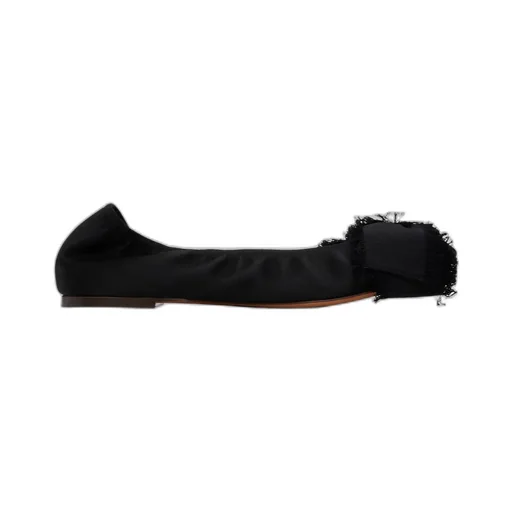 Satin Bow Ballet Flats