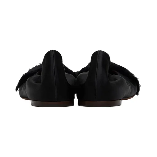 Satin Bow Ballet Flats