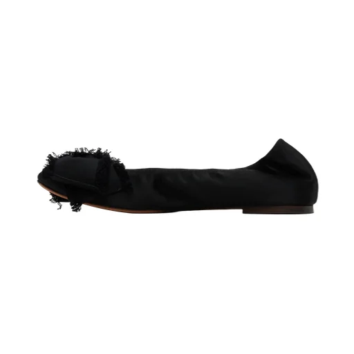 Satin Bow Ballet Flats