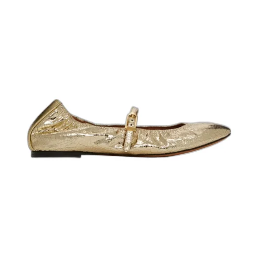 Cracked Mary Jane Ballet Flats