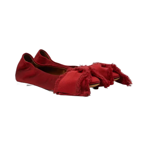 Satin Bow Ballet Flats