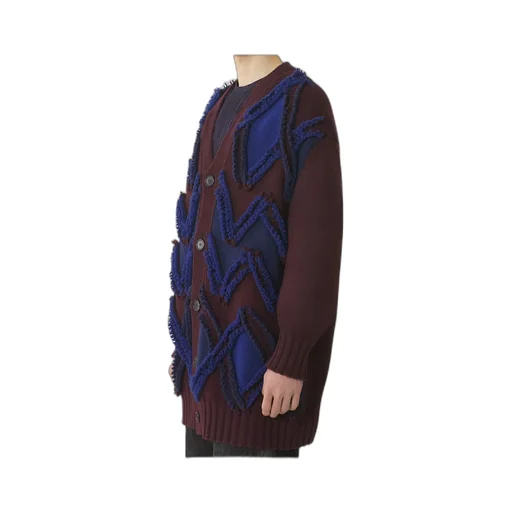 Patterned-Jacquard Cardigan