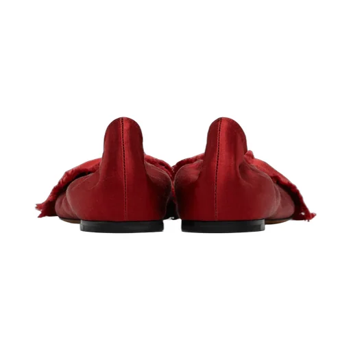 Satin Bow Ballet Flats